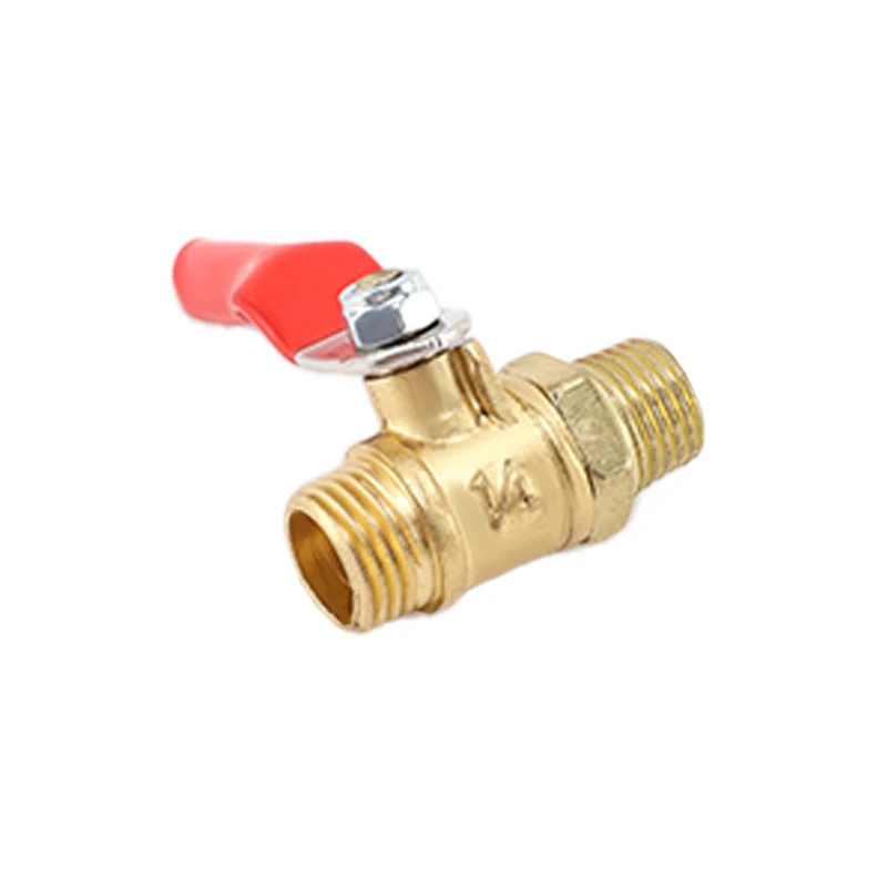 Metal Ball Valve With Lever Handle ，G1/4 Pipe Male To Male Thread Brass Ball Valve Hose Connector Switch