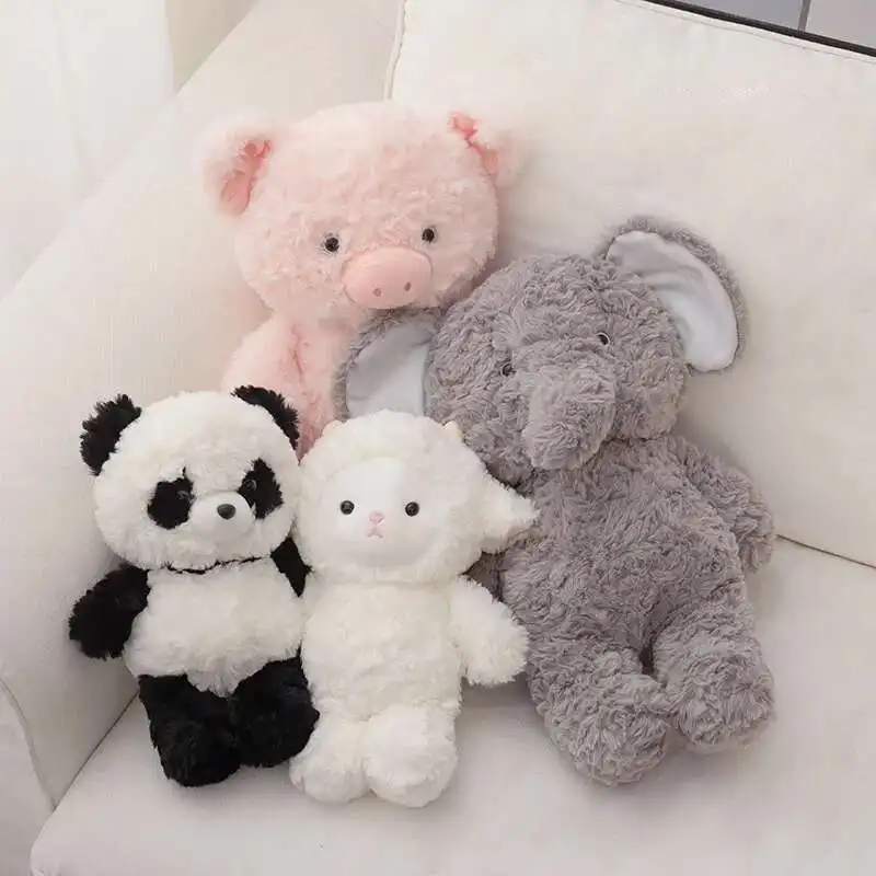 

New Birthday Gift Cute Elephant Pig Panda Sheep Doll Plush Toy Doll Cartoon Animal Plush Doll Children Toy Gifts