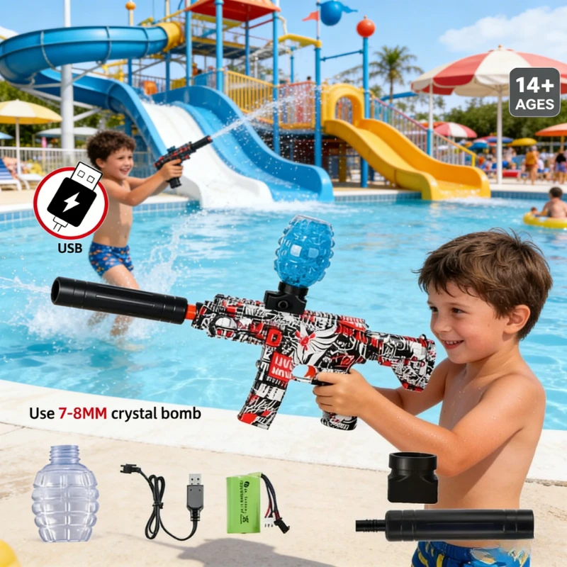 

E6 Electric Auto Fire Water Bead Blaster, Detachable Design, Multi-Scene Use for Beach/Camping/Party, Toy for Teens