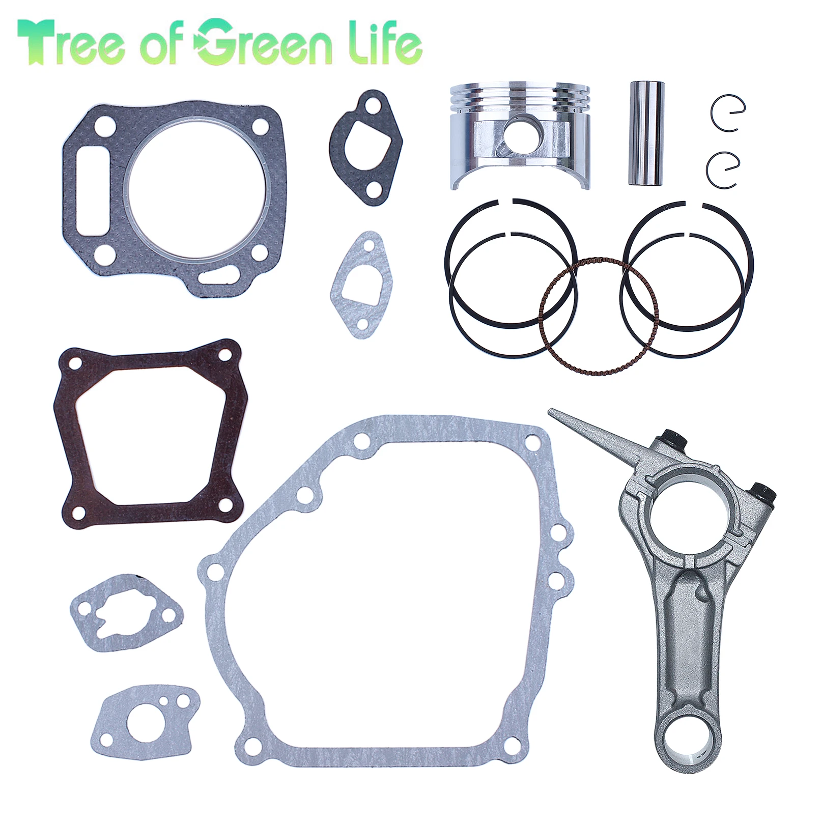 68MM Piston Ring Connecting Rod Engine Full Gasket Set For HONDA GX160 GX 160 5.5HP 4-Cycle Gas Engine Generator Water Pump