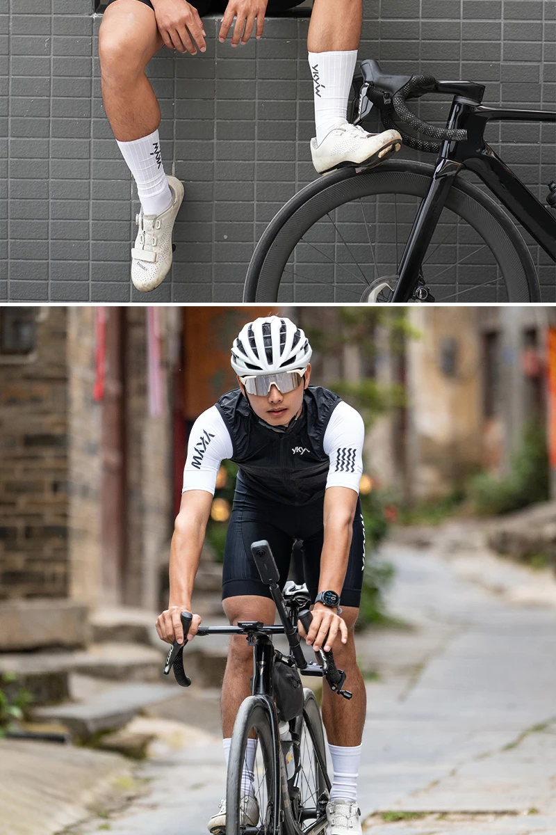 YKYWBIKE Einteiliger Radsport-Skinsuit mit italienischer Interface-Polsterung, aerodynamisches Profi-Elite-Rennrad-Set, Fahrradbekleidung, Shorts – Detail 4