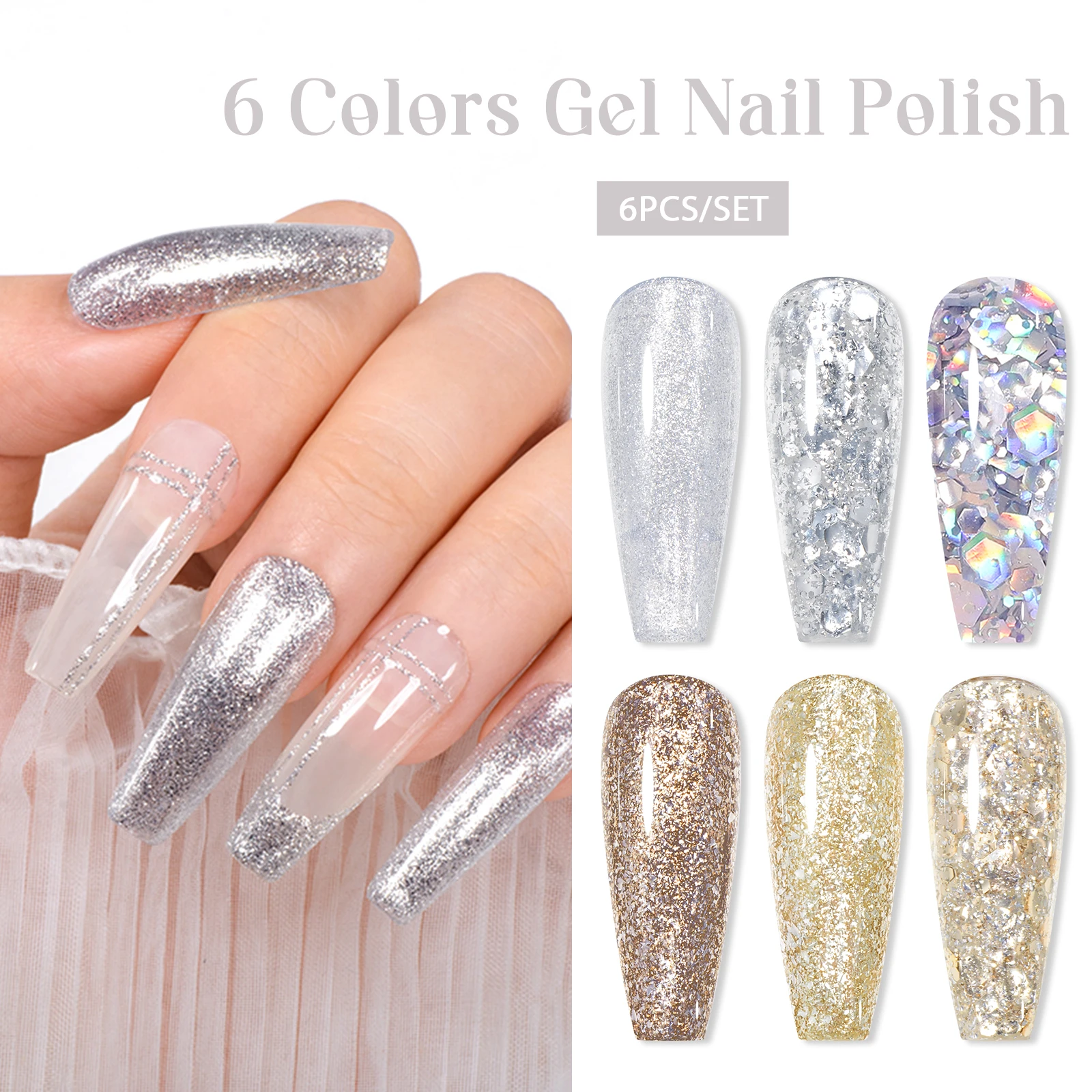 ชุดยาทาเล็บกลิตเตอร์ 7 ชิ้น/ชุ - Resin Glitter Pack บทวิจารณ์และราคา
