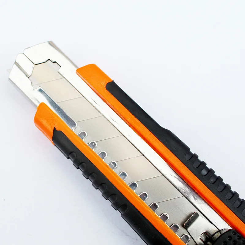 Triple Shot Utility Knife Desktop Utility Knife Single Burst Triple Shot Paper Cutter Orange Utility Knife Thickened Blade 18mm