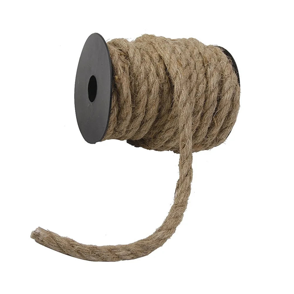 

10 1Cm Natural Jute Twine Roll Burlap Rope For Gift Box Packing Gardening Craft Diy Wedding Decor Hessian String Industrial