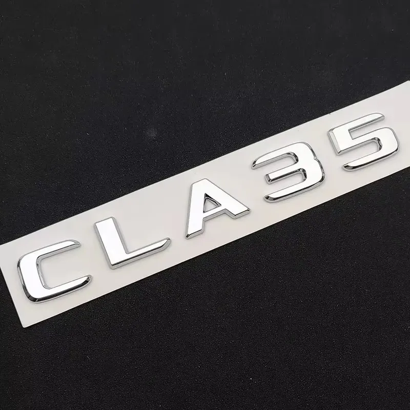 3D ABS Car Letters for Mercedes CLA35 CLA45 AMG C117 W117 CLA45S C118 W118 Fender TURBO 4MATIC Emblem Logo Sticker Accessories