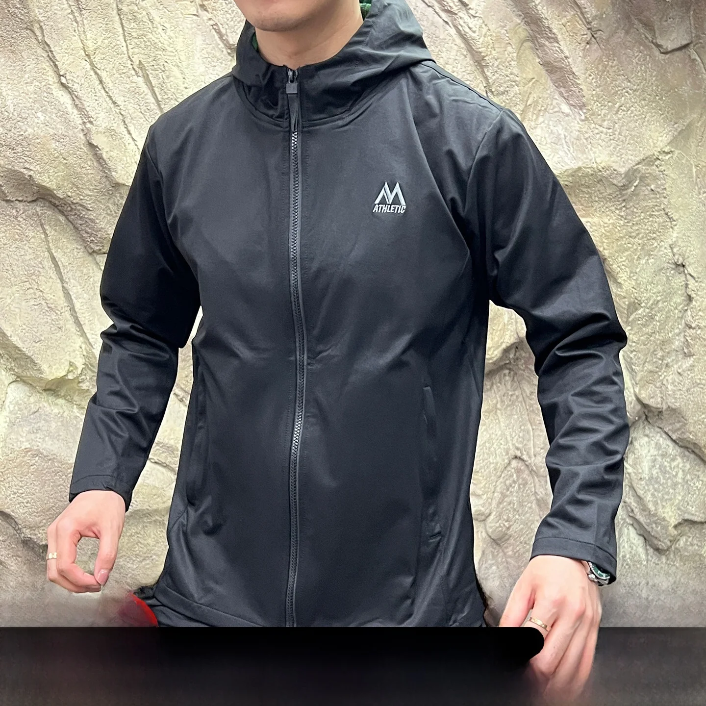 

Outdoor Men's Fce Lined Hooded Jaet Breathable Sports Coat Spring Autumn New Arrival Polyester Fiber Long Sve Zipper ...