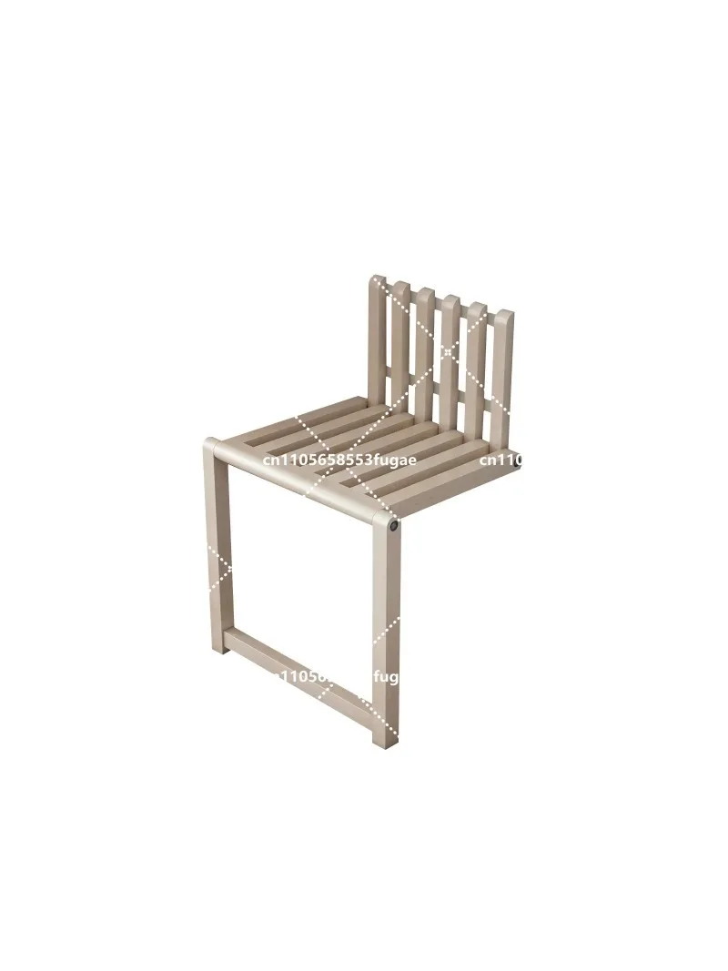 Wall Mounted Folding Chair Solid Wood Porch Chair Door Shoe Cabinet Hidden Footstool Folding Bathroom Balcony Living Stool