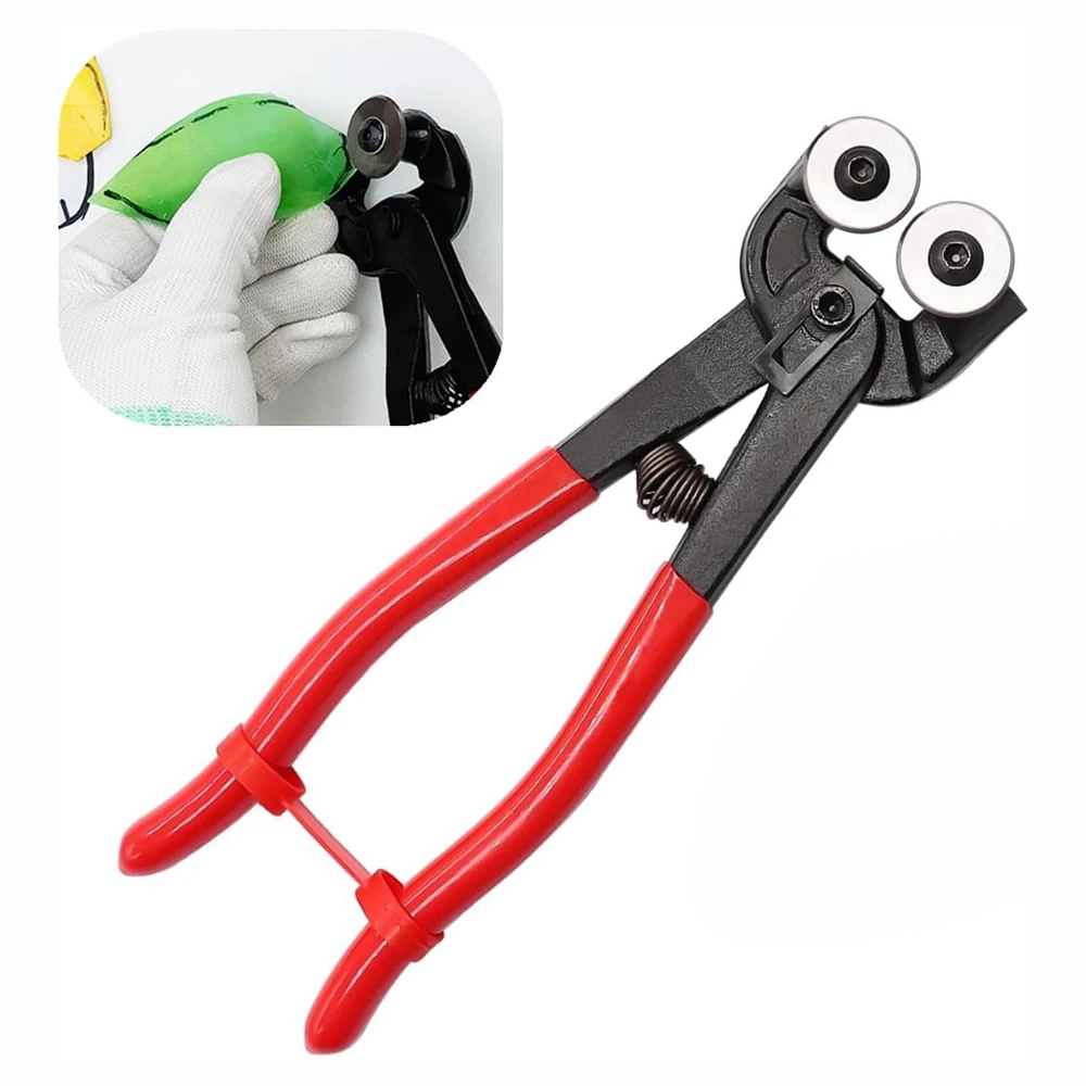 Pinces à mosaïque pour carreaux de verre de 8 pouces, robustes, Double roue ronde, nez plat, pince de coupe, outils de coupe en céramique