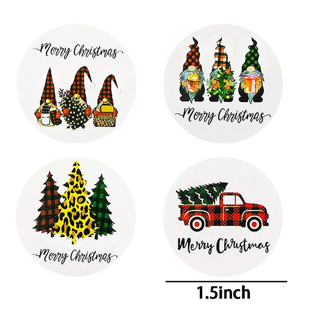 

Santa Claus Stickers Decorative Cartoon Stickers Christmas Gifts Happy Stickers Envelopes Stamps Cards Packaging