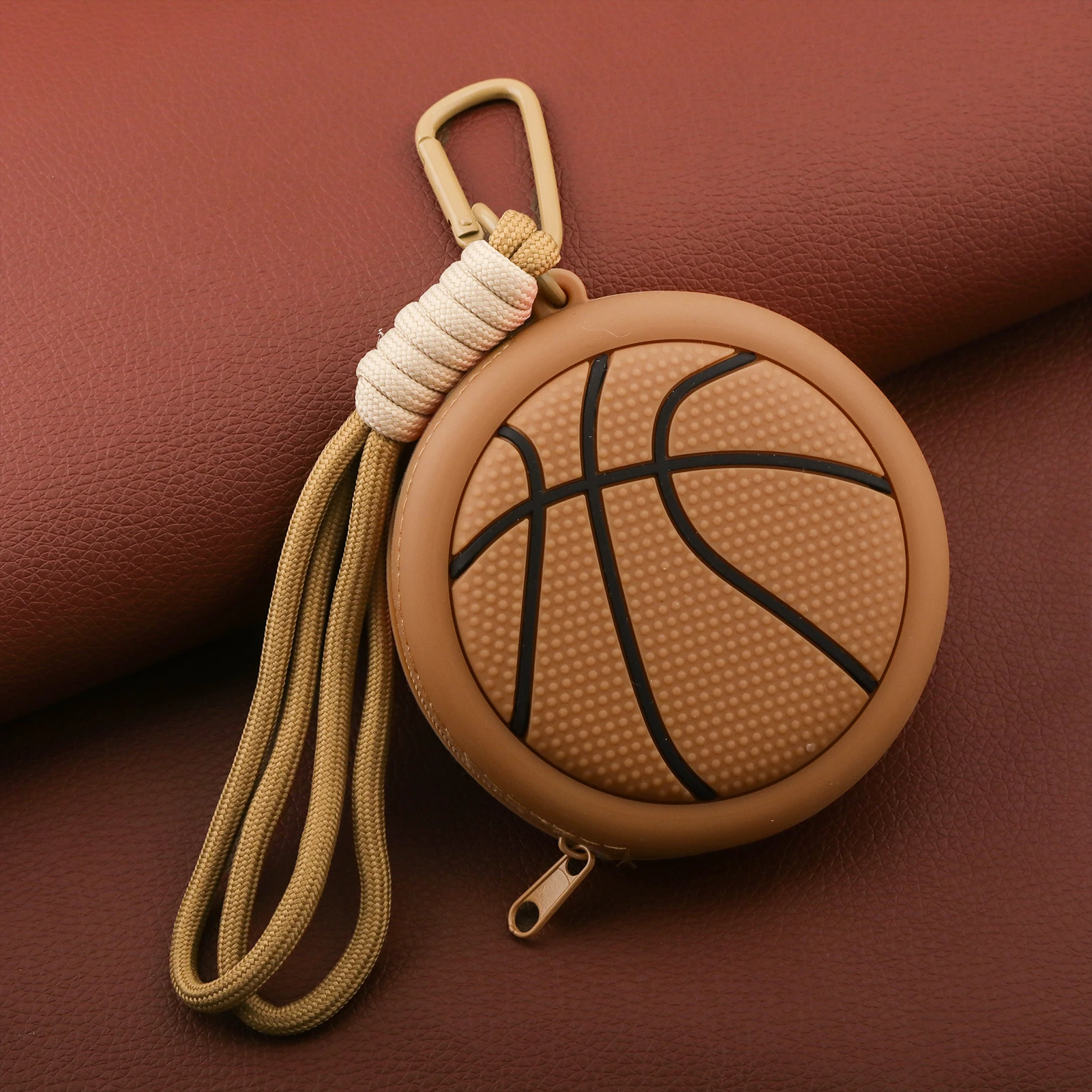 Sports Silicone Coin Purse Basketball Baseball Soccer Tennis Ball Shape Mini Wallet Pouch Keychain Bag Charm For Fans