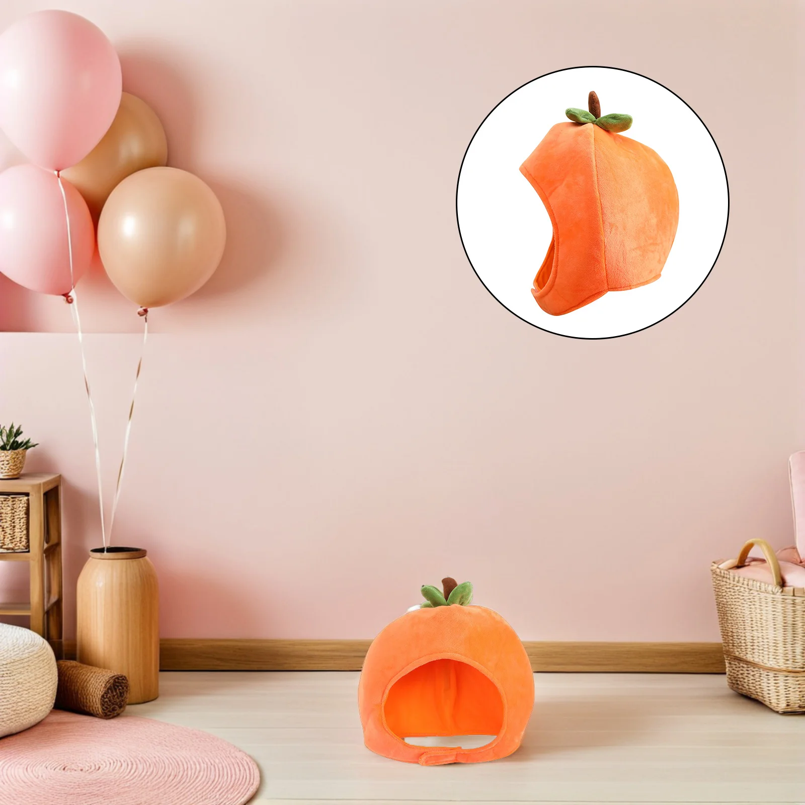 

Persimmon Shape Party Hat Decorative Headwear Festival Costume Cosplay Birthday Carnival Photo Prop Accessory