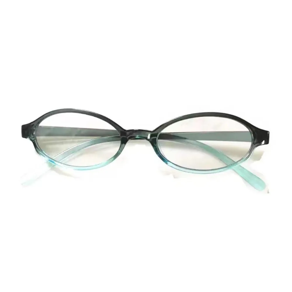 Ultralight Y2K Anti Blue-ray Glasses Retro Ins Oval Glasses Transparent Lightweight Small Frame Eyewear Business