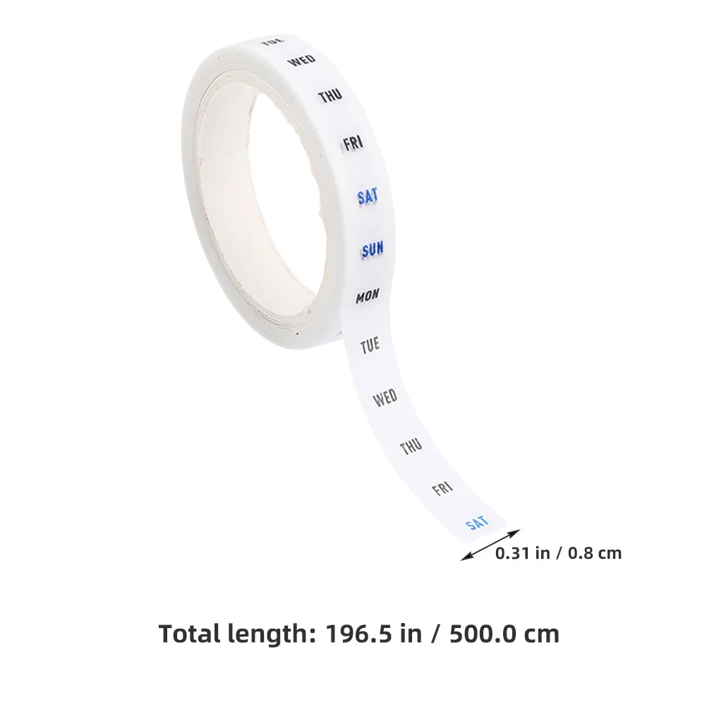 8 Rolls Washi Tape Time Management Paper Sticker Office Planner for Journaling Scrapbooking Weekly Date Decorative Tape
