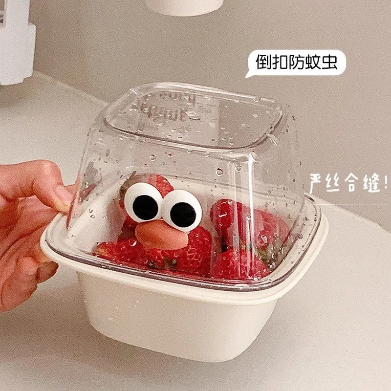 1PC Double Fruit Drain Basket Cute Cartoon High Appearance Level Fruit Tray Household Drain Dish Small Wash Fruit Basket