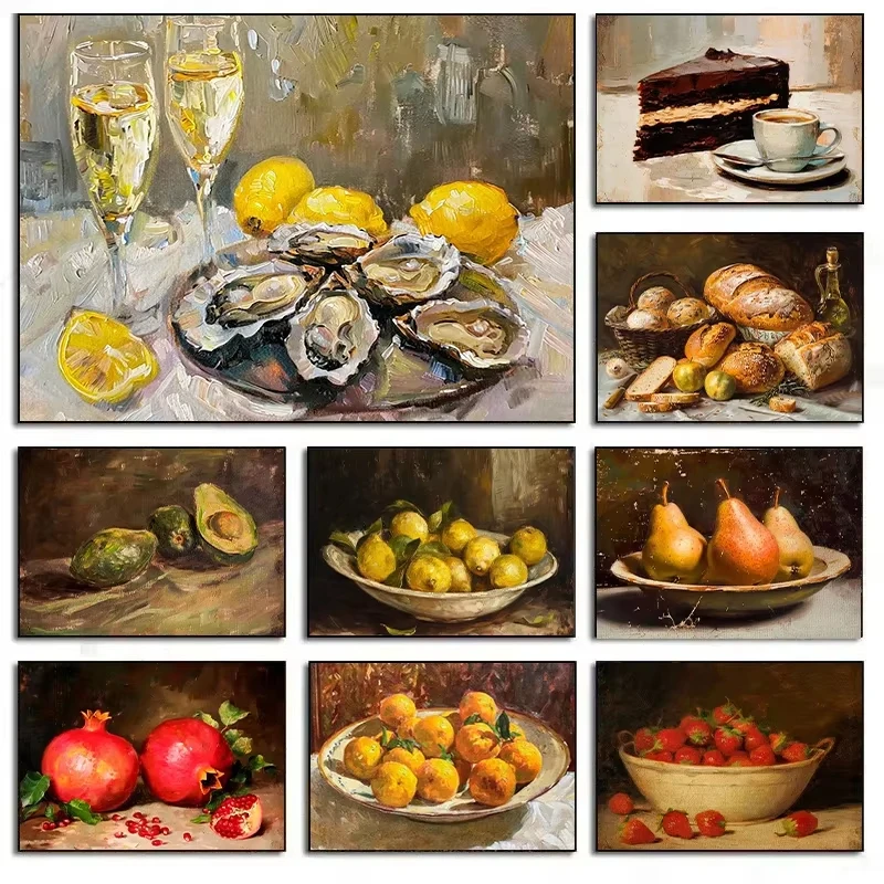 pintura-a-Oleo-por-numeros-ostra-pao-bolo-macas-roma-frutas-natureza-morta-impressao-em-tela-arte-de-parede-para-decoracao-de-cozinha