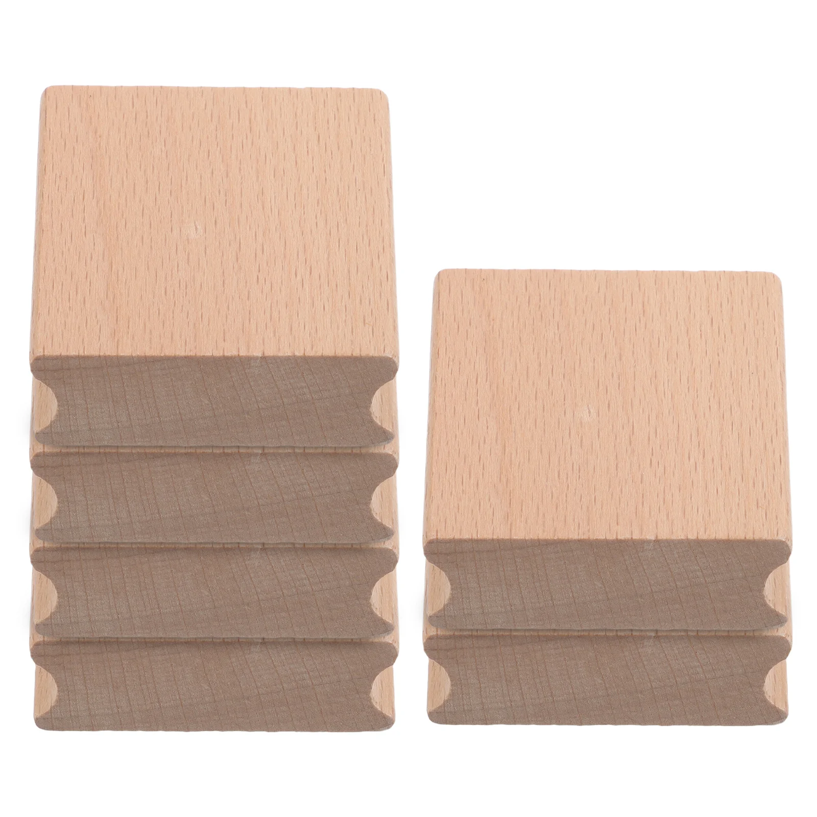 

6Pcs Natural Wood Stamp Blocks Unfinished Square Craft Wood for DIY Projects Scrapbooking Print Art Woodware Stamps