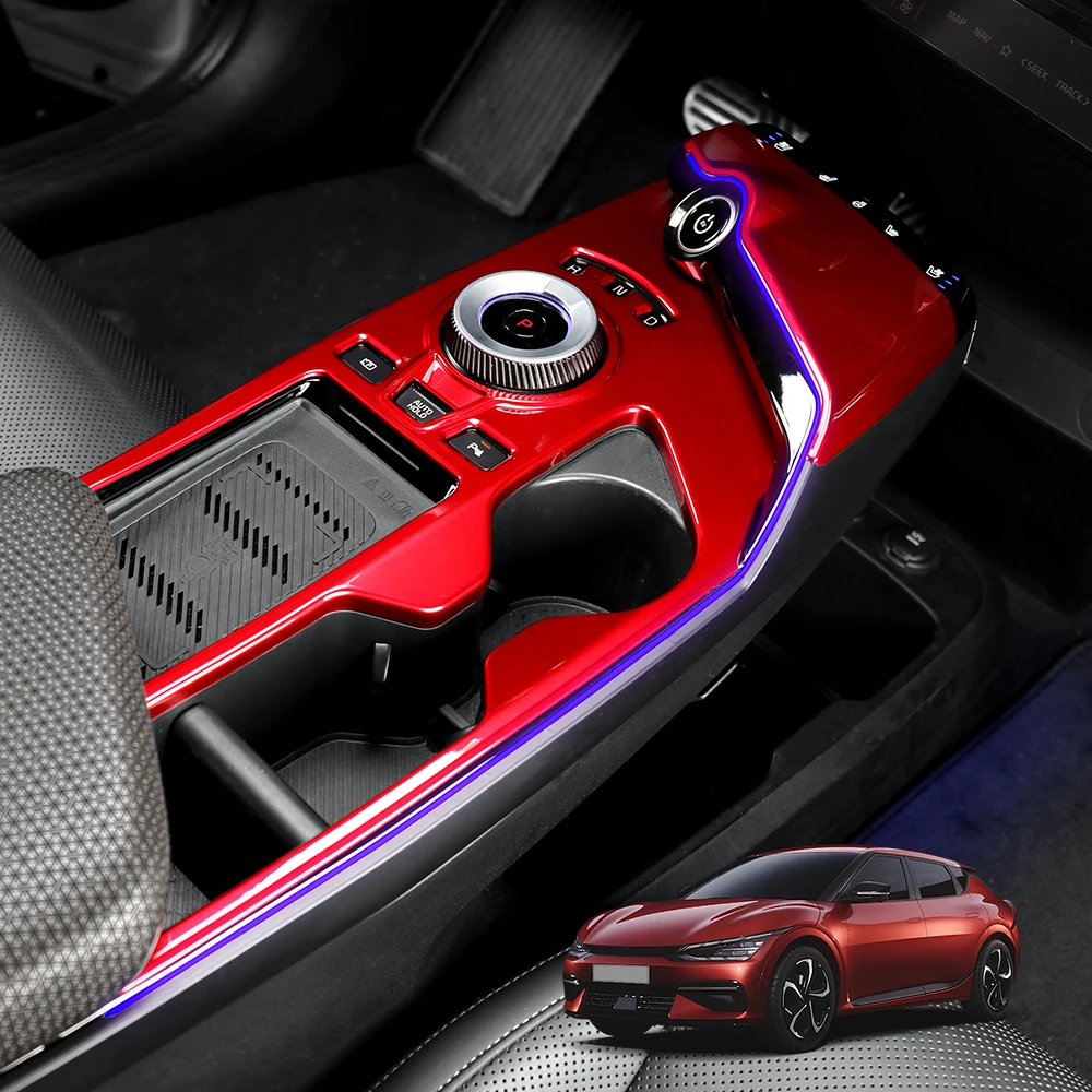 

2 шт. накладки на центральную консоль автомобиля, защитные крышки для центральной консоли и рычага переключения передач, материал АБС, для KIA EV6 2022-2026, левый/правый руль