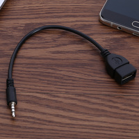 USB To Aux Audio Adapter 3.5mm Male To USB Female Adapter Car Adio Adapter Cable for U-Disk Playing Music in Your Car