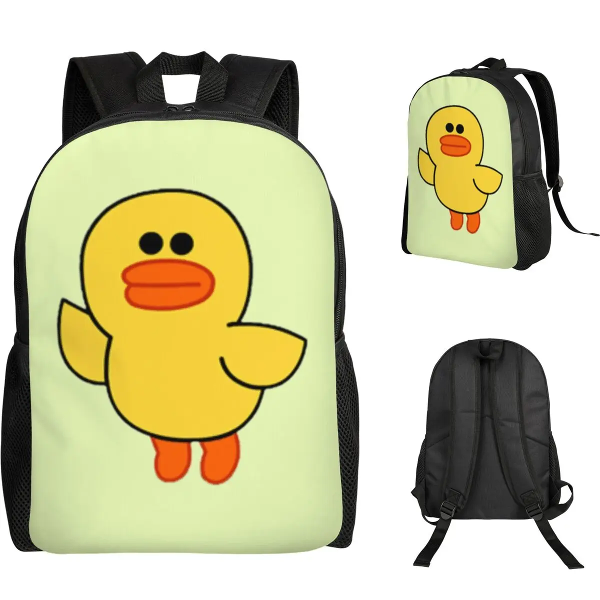 Sally Yellow Chick Line Friends Backpack Student Boys Girls BookBag School Bag Laptop Shoulder Bags