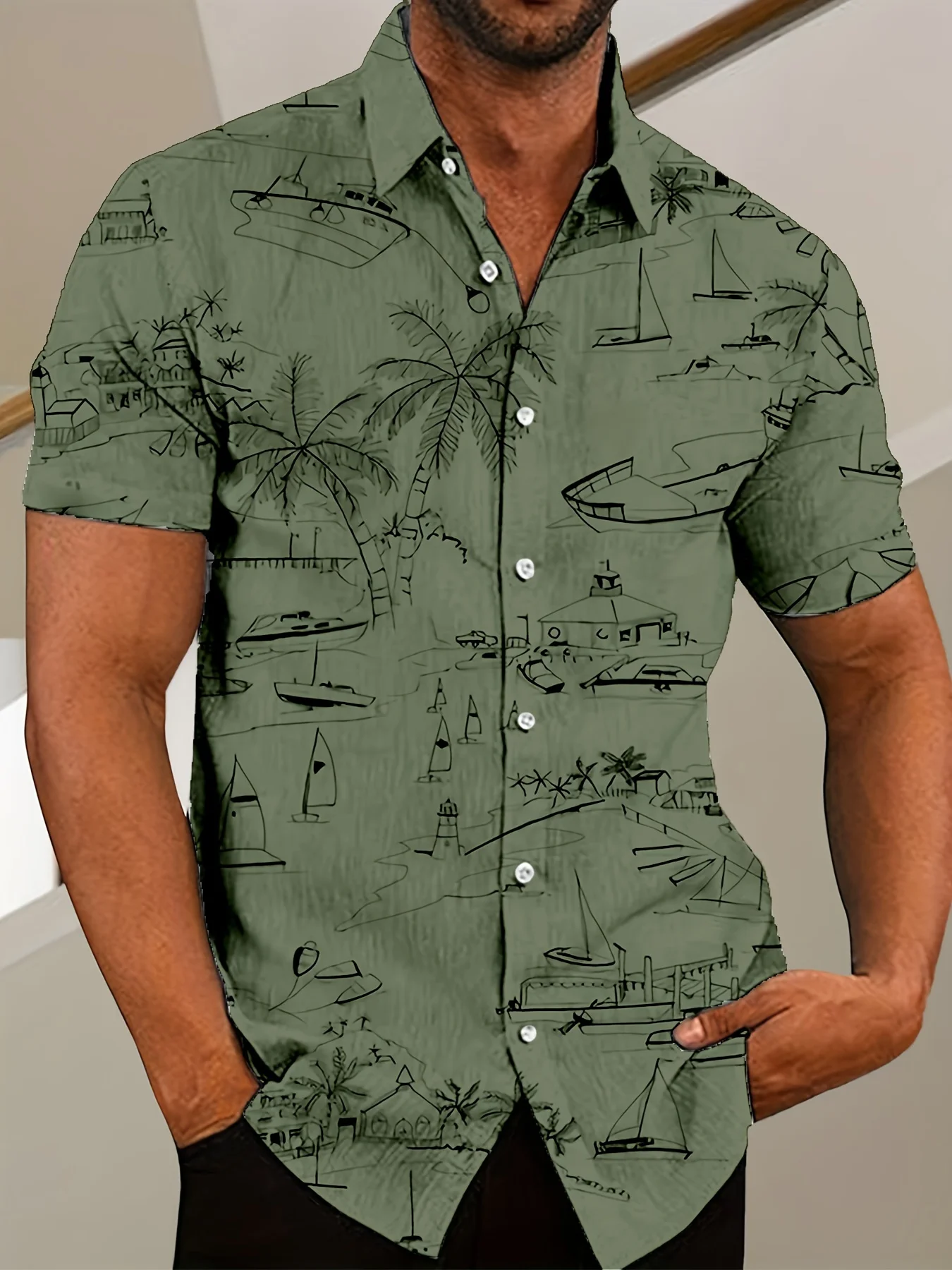 2026 Summer Men's Shirt - 3D Printed Design Breathable Lightweight Stylish and Comfortable Outdoor Men's Fashion