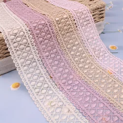 4cm Color Lace Fabric diy Handmade lace Bow Tie Accessories Fabric For Headdress 1 Yard Sewing Ribbon Handicraft Braid G752