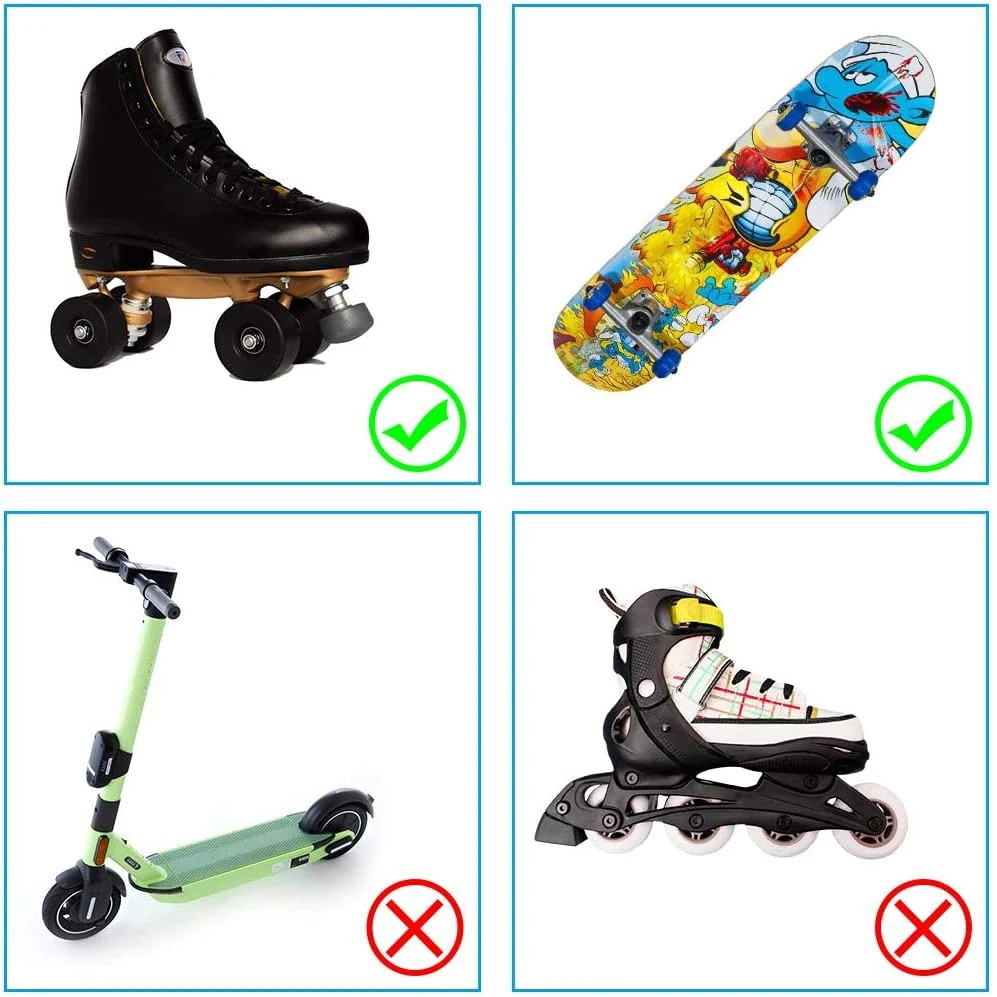 

4Pcs Roller Skate Wheels with Bearings for Double Row Skating,Outdoor/Indoor Quad Skates and Skateboard,32mm x 58mm 82A jasmine