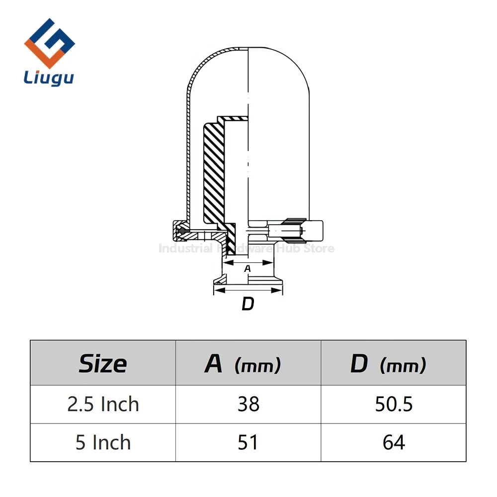 Korrosionsbeständiges 304-SS-Sanitär-Atemschutzgerät (Set/Einzelkartusche) – 2,5"/5" Tri-Clamp für hygienische Wasser-/Aufbewahrungstanks – Detail 13