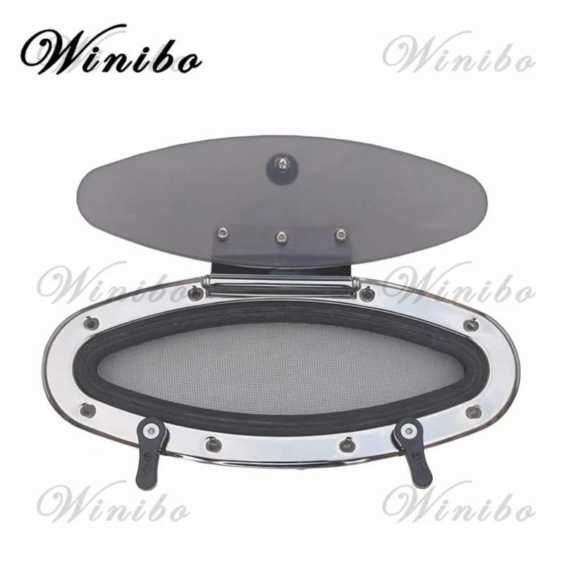 Marine Stainless Steel Eye Shape Porthole With Mosquito Screen Opening Porthole Window Hatch For Marine Boat Yacht