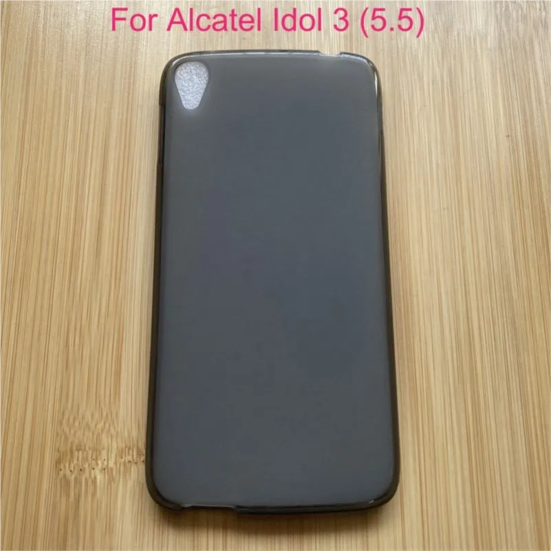 Silicone macio Tampa Traseira para Smartphone, Preto Guarda para Alcatel idol 3, 5.5 ", 5.5", Caixa do telefone, Tampa Escudo Saver