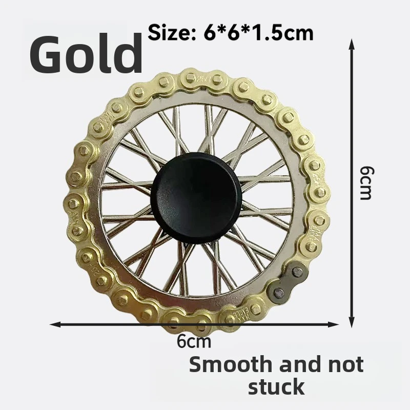 الإجهاد الإغاثة المعادن إصبع عجلة سبينر سلسلة والعتاد الميكانيكية سلسلة سبيكة جولة تململ سبينر الإجهاد لعبة لتخفيف الملل #4