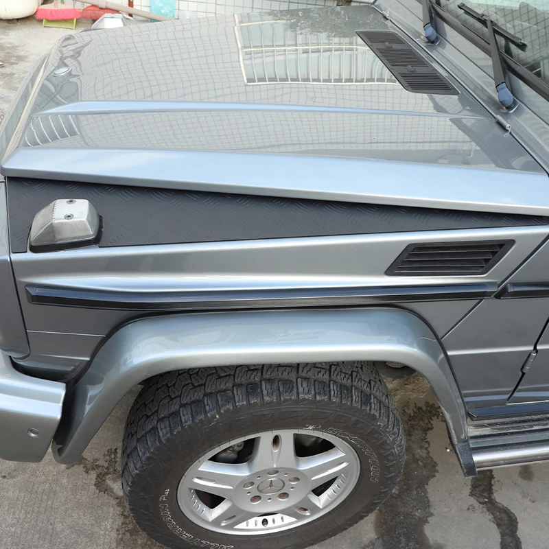 For Mercedes-Benz G-Class W463 2004-2018 Aluminum Alloy Car Front Hood Side Panel Scratch-Resistant Protection Panel Trim Cover view 5
