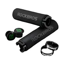 ROCKBROS-grips para ciclismo antideslizantes, empuñaduras de esponja a prueba de golpes para manillar de bicicleta de montaña y carretera, manillares ultraligeros para