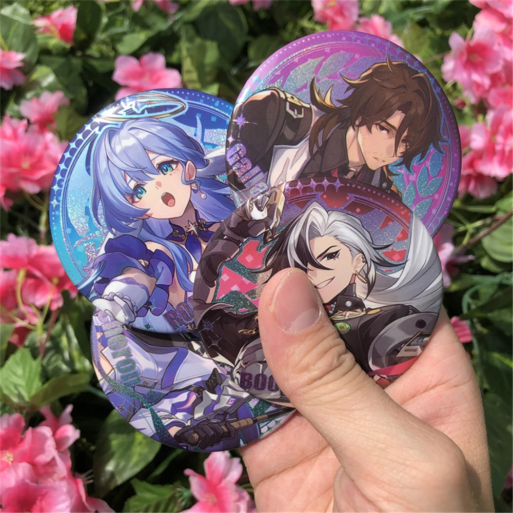 Anime Honkai: Star Rail Acheron Boothill Robin Q Version Badge Pin Brooch Button Pendant Cosplay Cartoon Collection