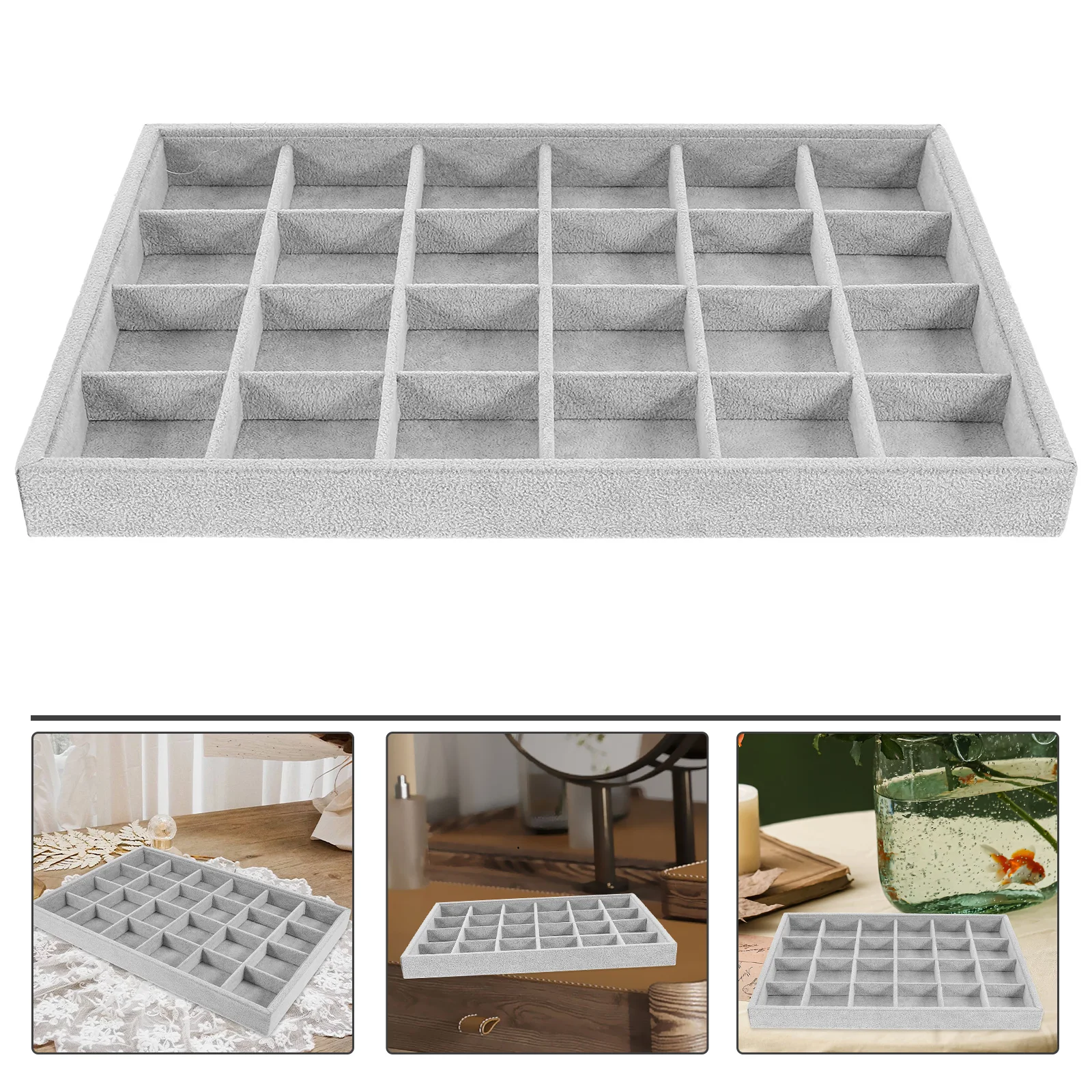

Jewelry Tray Ice Earring Tray Ring Holder Jewelry Organizer Display Storage Trinket Dish For Travel Business Display Case