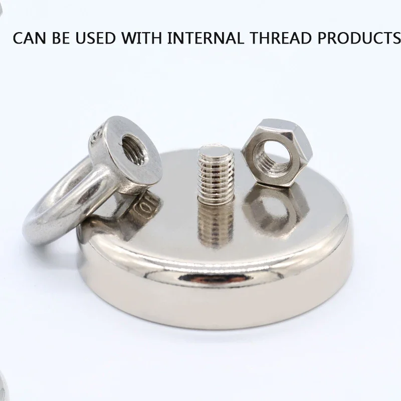 Neodymium Shallow Pot Magnets With Internal Thread Hole have a threaded Stem Be Used For Every kind of Tapped Screws Dia  8-90mm