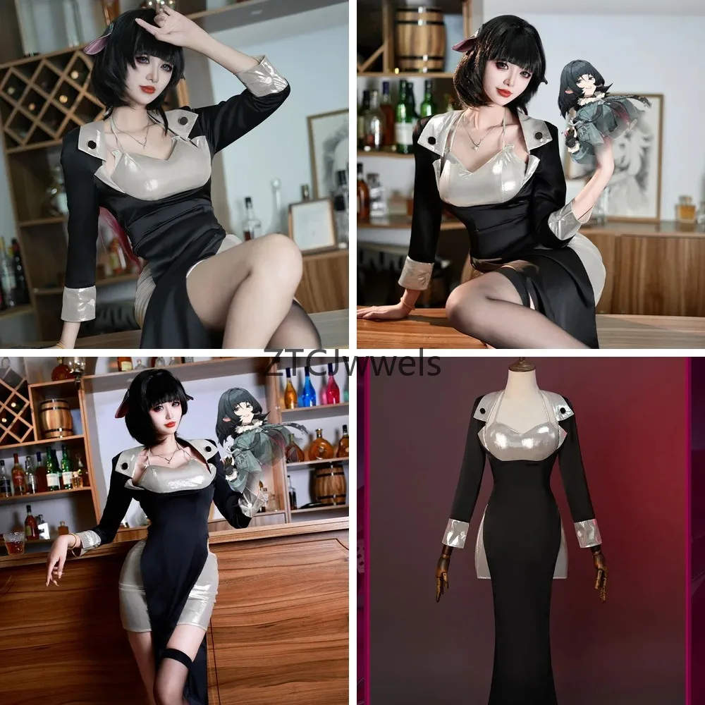 

Anime Cosplay Maid Dress Uniform Full Set for Women Halloween Party Role Play Costume