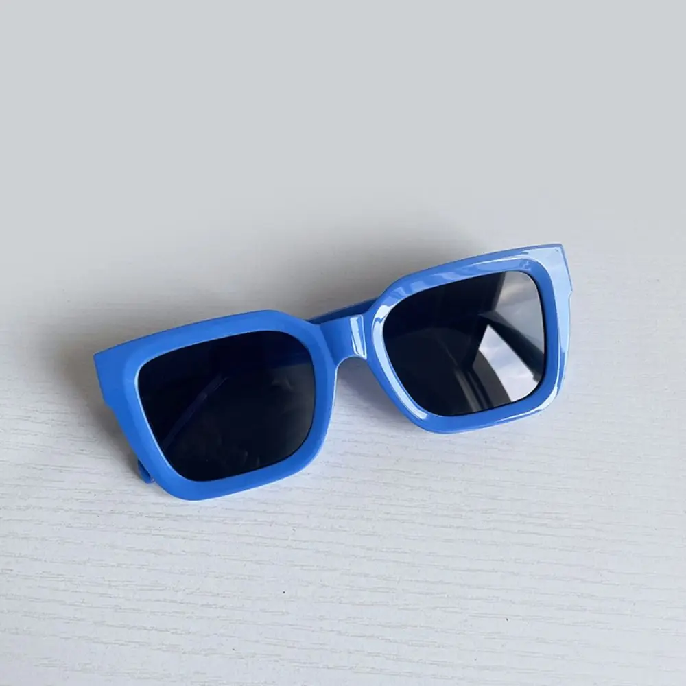 New Fashion Square Sunglasses Retro Women Men Large Frame Eyeglasses Luxury Brand Jelly Color UV400 Eyewear