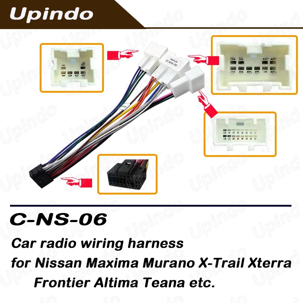 Android Radio Power Wiring Harness Adapter Kit For Nissan Maxima Murano X-Trail Xterra Frontier Altima Teana
