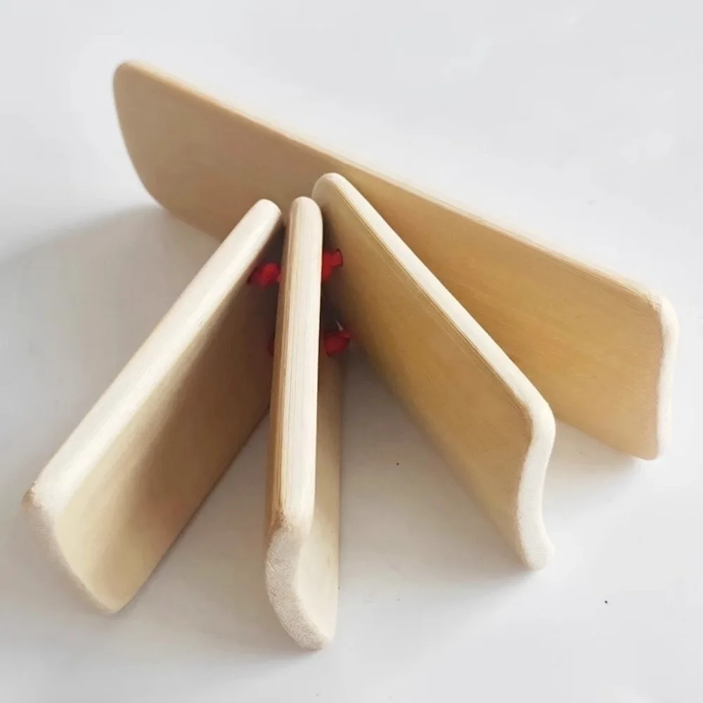 Clapper de Bambú Natural para Niños, Estilo Chino Tradicional, Castañuelas de Mano, Juguete de Sonido Característico para Crosstalk y Espectáculos de Talento