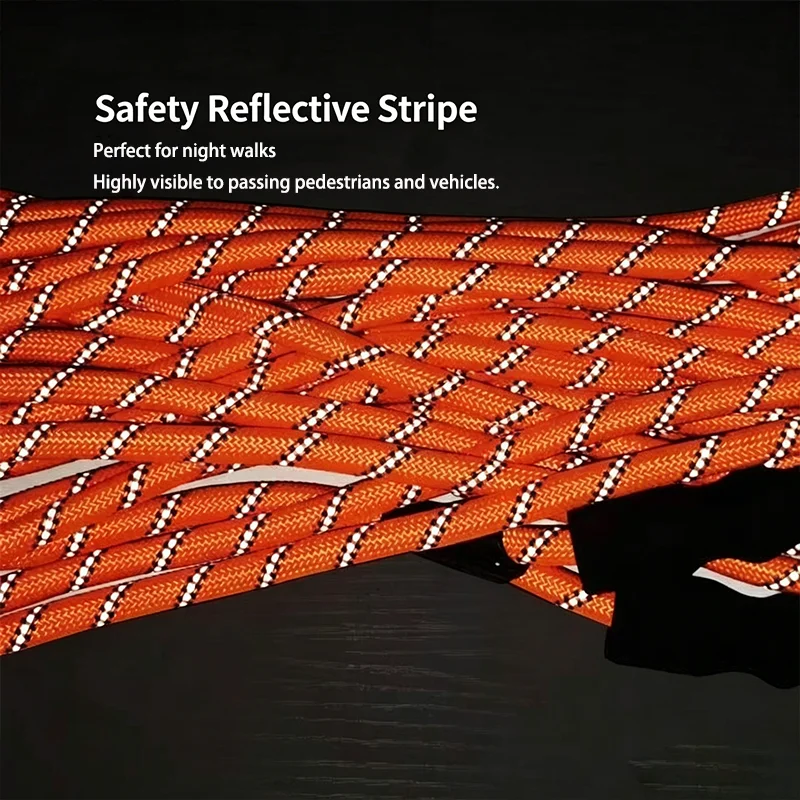 3M-50M reflektierende Hundeleine mit bequem gepolstertem Griff, robustes Zugseil für starke Hunde – erhöht die Sicherheit und Kontrolle – Detail 5