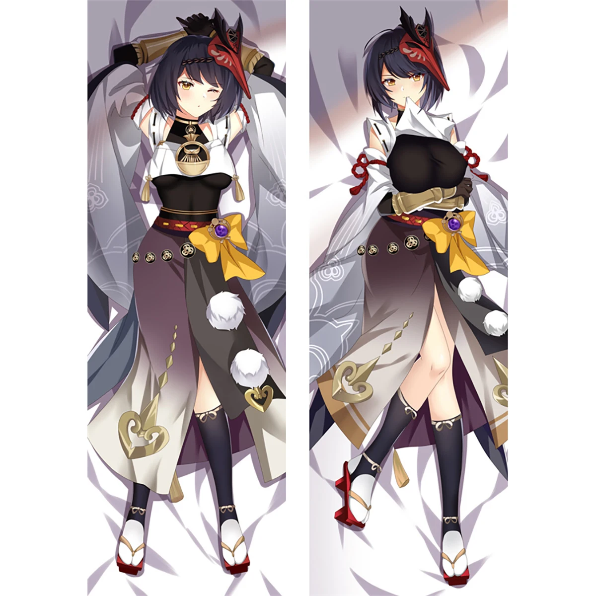 

60X180CM 2WAY Dakimakura Anime Kujo Sara Genshin Impact Double Sided Print Life-size Body Pillow Cover