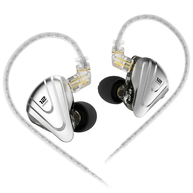 Kz Zsx 1dd 5ba Hybride 12 Drivers Hifi Bas Oordopjes In-Ear Monitor Ruisonderdrukking Oortelefoon Metalen Headset - afbeelding 1