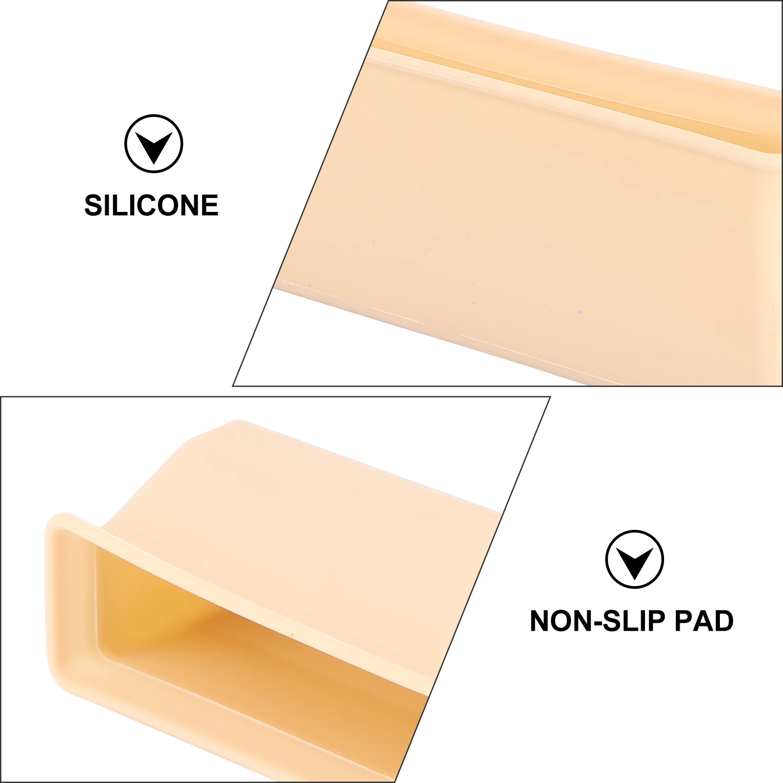 

8pcs Leg Protective Protective Cover Cover Rectangle Furniture Foot Mat Anti Slip Silicone Floor Desk Wall Pad Yellow