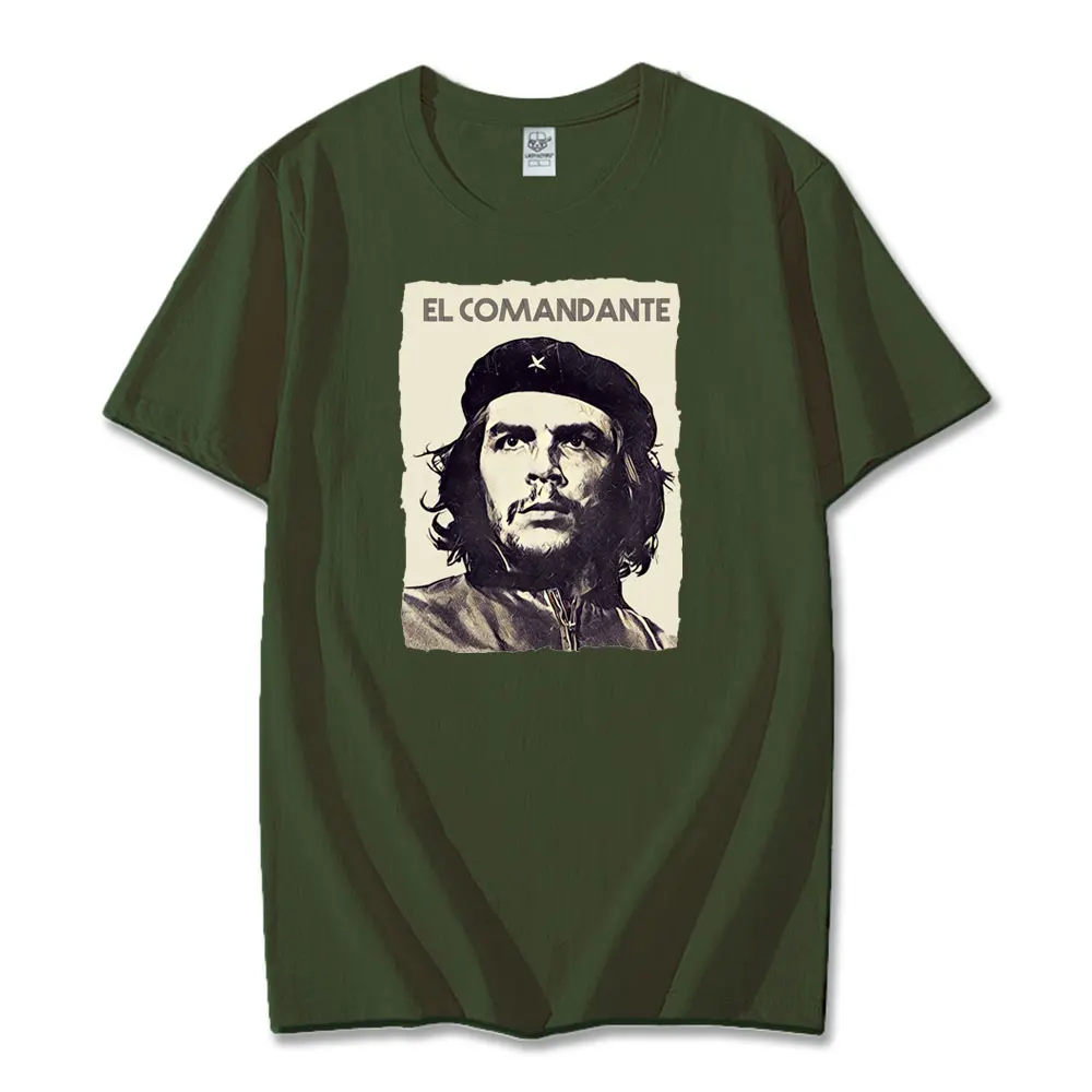 Che Guevara Shirt Rebel Cuban Tee Guerrilla Revolution T-Shirt Casual Short Sleeve Men O-neck Cotton Tshirt Graphic T Shirts Top