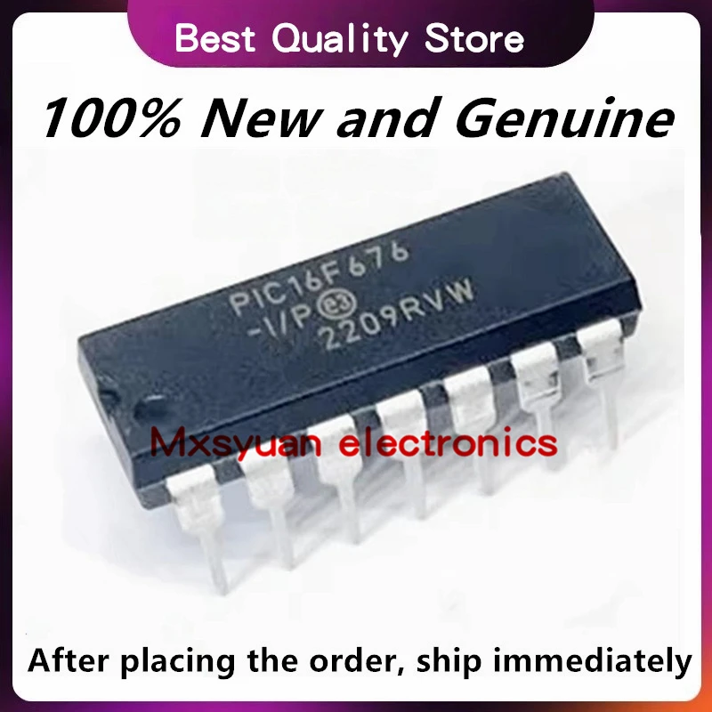 10PCS~50PCS/LOT PIC16F676-I/P PIC16F676 -I/P DIP-14 100% New original in stock