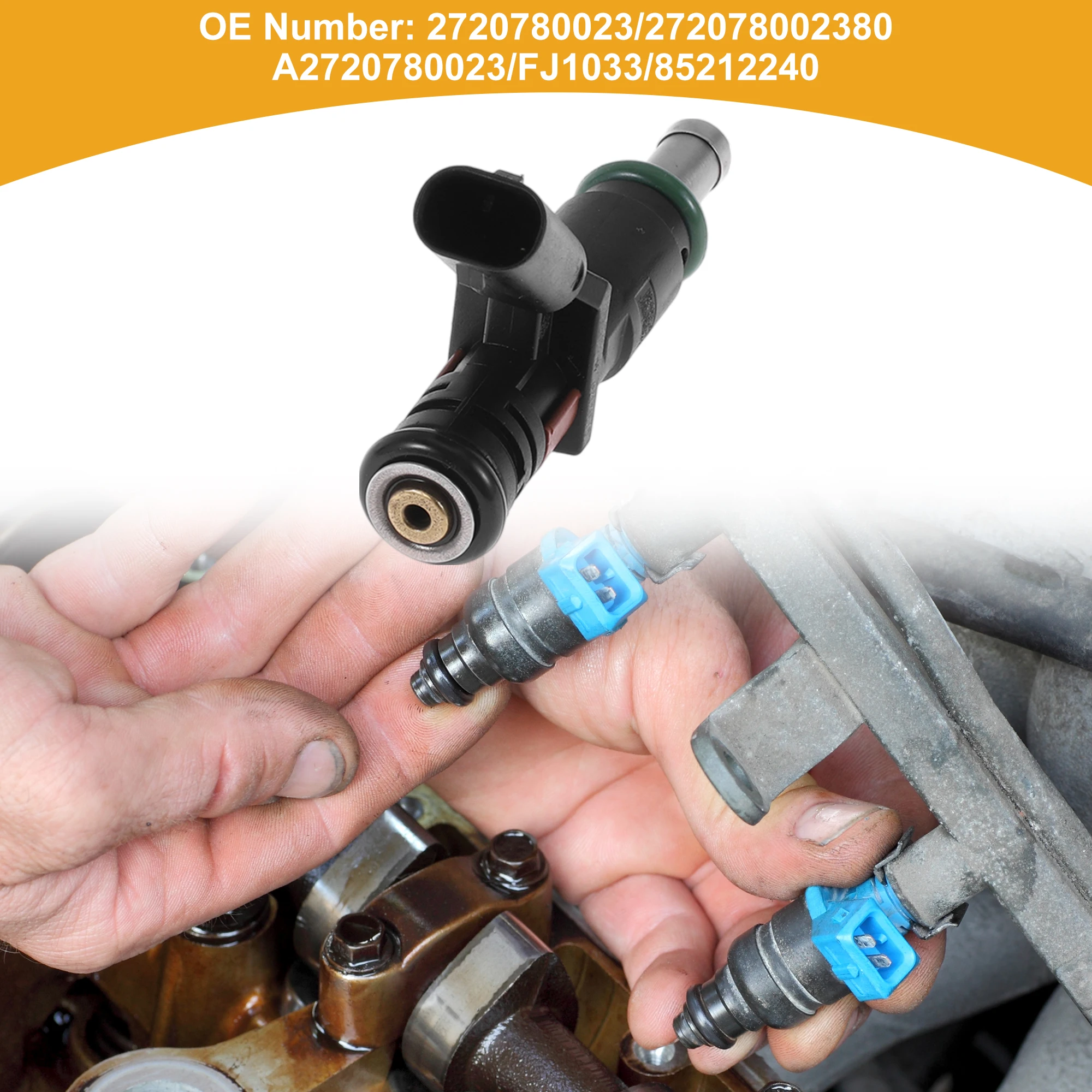 UXCELL 1 قطعة رقم 2720780023 حاقن الوقود لمحرك مرسيدس بنز C300 V6 3.0L 08-12
