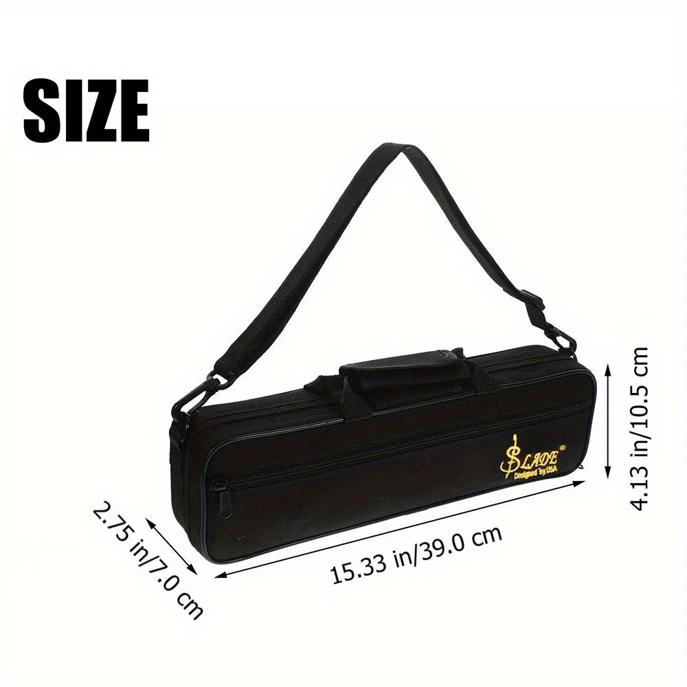 SLADE Portable Flute Bag Waterproof 500D Oxford Cloth Flute Storage Bag Instrument Protection Case Flute Shoulder Bag