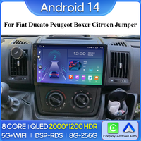 Car Radio Carplay For Fiat Ducato Peugeot Boxer Citroen Jumper 2006-2022 Navigation GPS Android Auto Stereo 4G Bluetooth No 2din