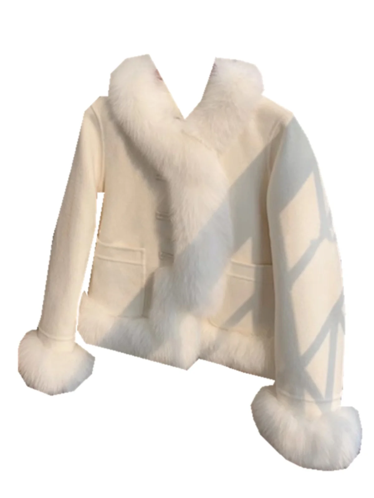 친환경 화이트 다운 재킷 2025년 겨울 신상 슬림핏 직선형 롱 코트