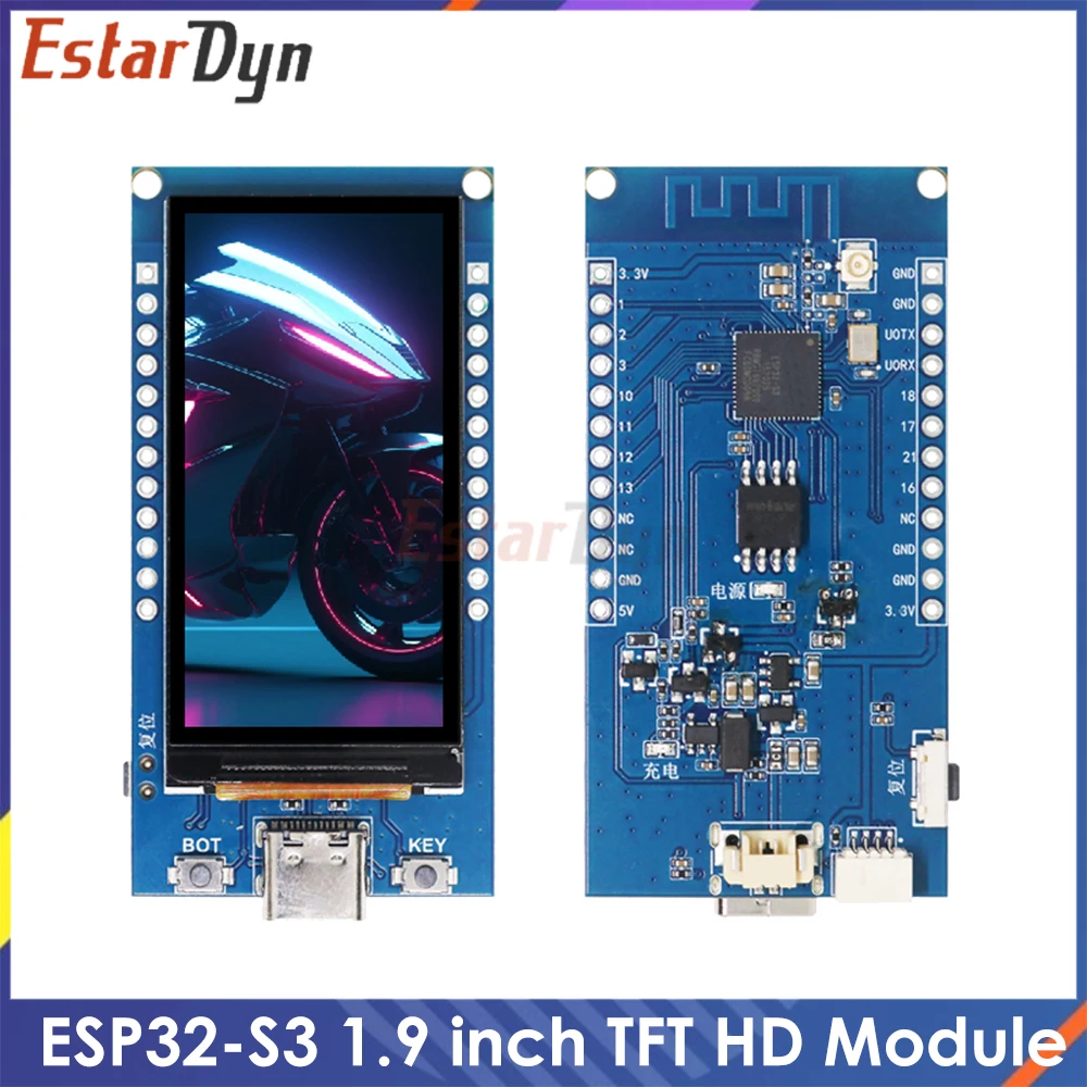 لوحة تطوير ESP32-S3 مع شاشة LCD 1.9 بوصة بدقة ST7789 170x320 واي فاي بلوتوث 5.0 لاردوينو #1